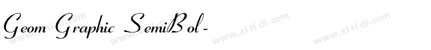 Geom Graphic SemiBol字体转换